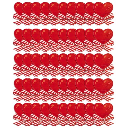 Heart Bowknot Lollipop Cards for Christmas Gift Wrapping – 50 PCS Heart Bowknot Lollipop Cards for Christmas Gift Wrapping – 50 PCS