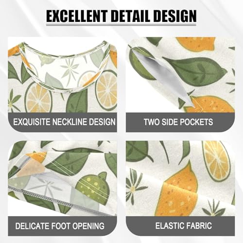 Lemon(5) Kids Pjs Set Boys Girls Summer Short-Sleeve Sleepwear Pajamas 2PCS4