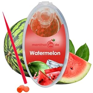 menthol24de Dosettes pour capsules aromatiques de qualité supérieure, Capsules de filtre à clic menthol (pastèque glacée, 200)