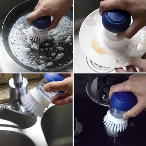 Image of CELOX Dish Brush with Soap Dispenser, Palm Brush for Cleaning Kitchen