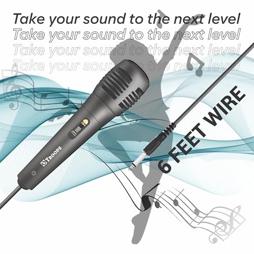 Image of TP TROOPS Microphone,Dynamic Vocal Microphone for Speaker,Wired Handheld Mic with On /Off Switch and 6ft Detachable Cable