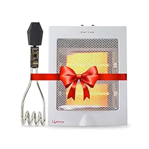 Lifelong LLQHIR01 Infinia 800 W Quartz Room Heater with 2 Power Setting (White) & 1000 W Immersion Rod (Black) Super Combo for Winters ( ISI Certified, 1 Year Warranty) at Rs. 648