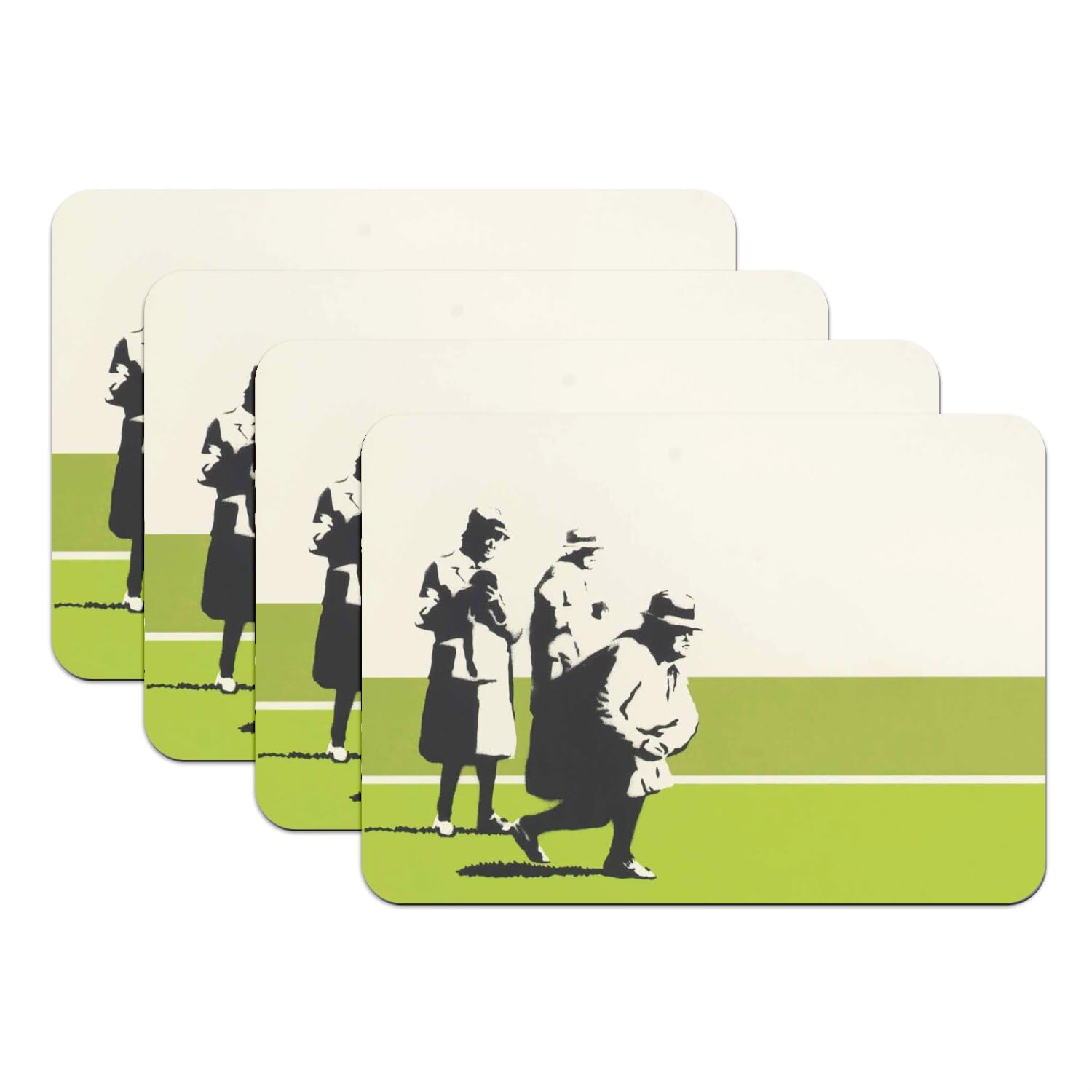 Sets de table Banksy dessous caoutchouc antidérapant grand format protège table design