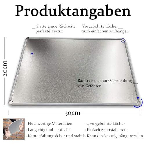 Achtung Blechschild-Kaninchen Kein Zutritt Schild,Achtung Metallschild Fun Retro Deko 20x30cm
