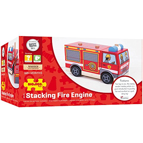 Baby Bigjigs Stacking Fire Engine - Image 3