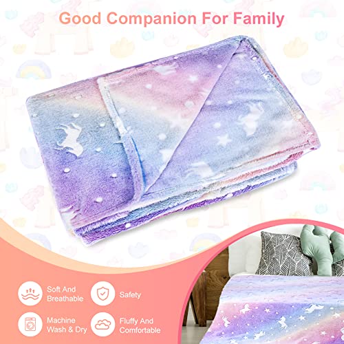 Victop Kuscheldecke Kinder Glow In The Dark Superweiche Flanell Fleecedecke Dekoriert mit Sternen und Pferden, Warm Gemütlich Pelzige Decke für Kinder, Mädchen, Jungen(100 x 150 cm) - Image 6