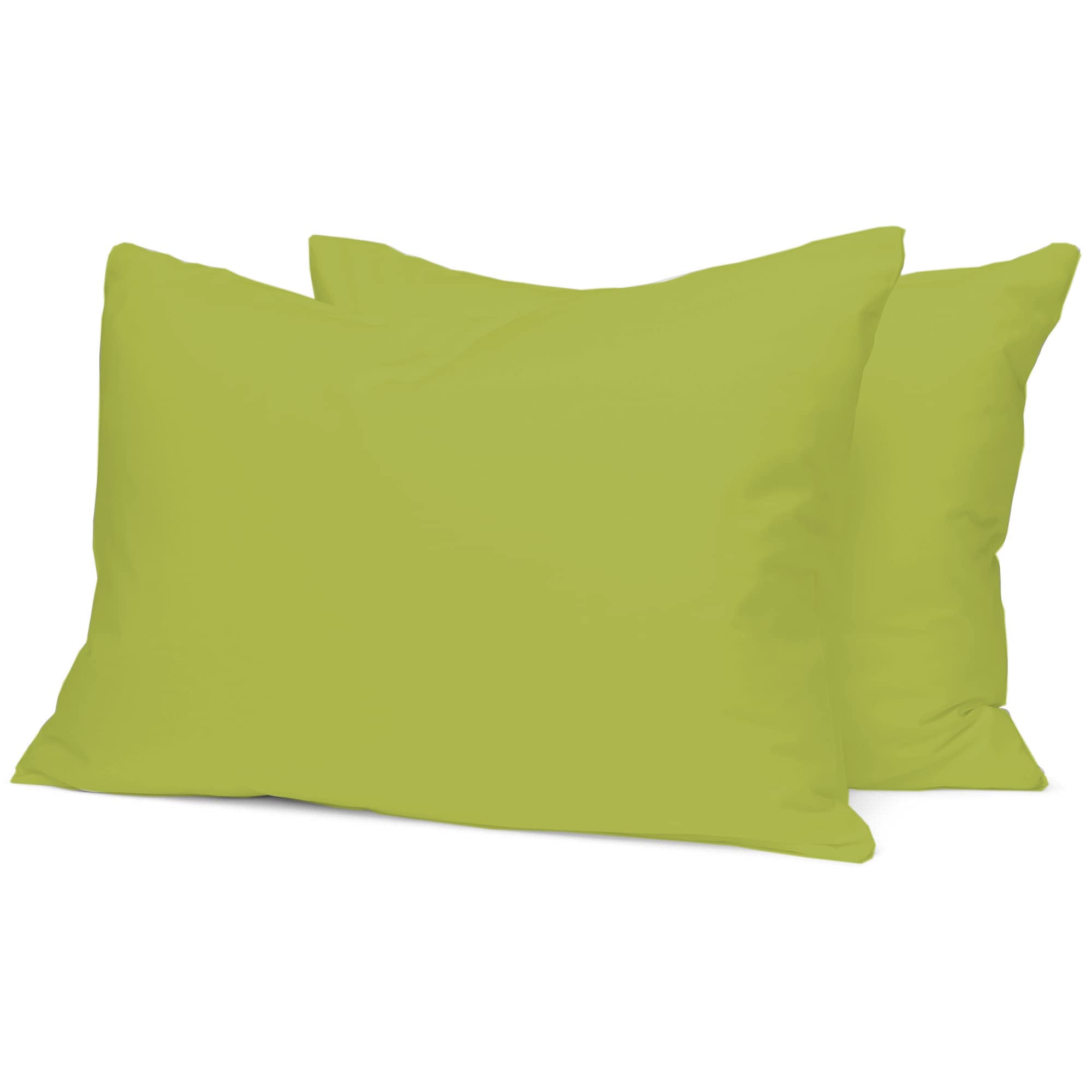 Federe Con Volant 100% Cotone | Made In Italy | 52x82 Cm | Giallo | 57 Fili/cm² - Foto 2