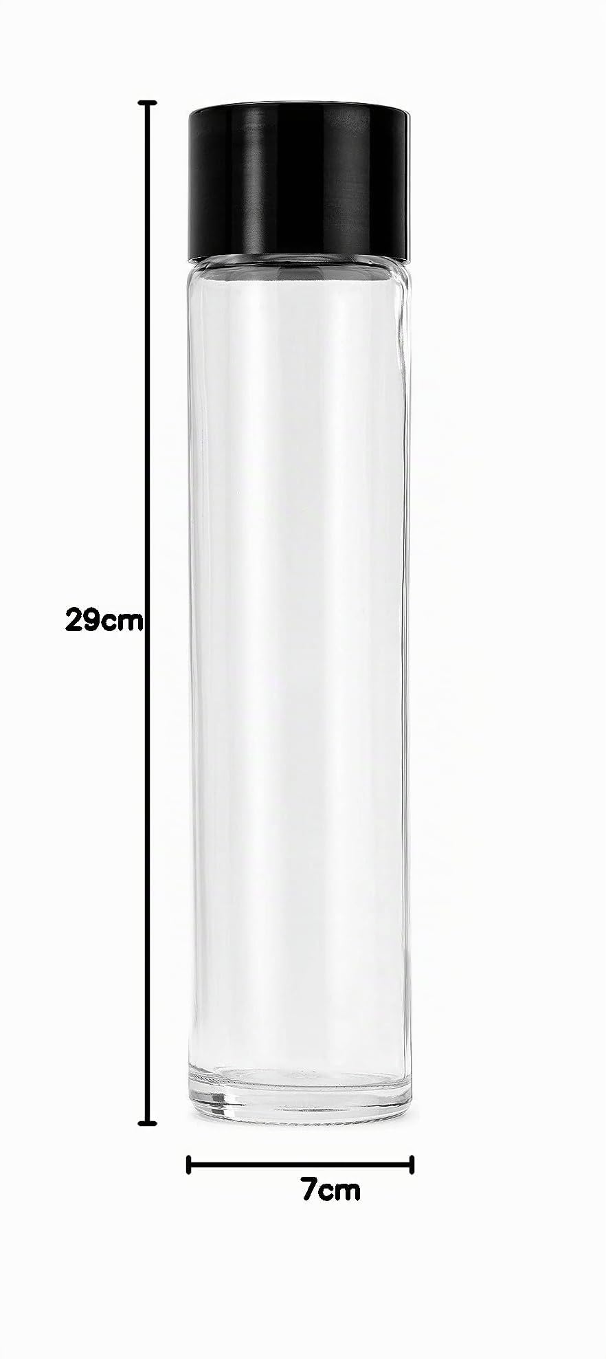 Swan Bottiglia in Vetro forma a tubo modello Kefass con tappo a vite 750 ML 6 Bottlgie