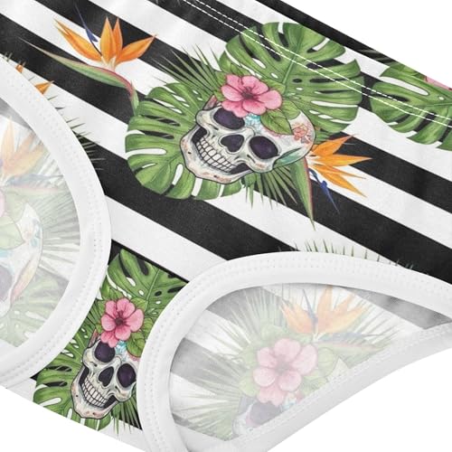 Personalized Girls Underwear Toddlers 2t Cotton Cute Panties Girl Colorful Skulls Pink Flowers Plam Underpants Briefs4