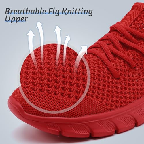Image of Mens Lightweight Running Shoes Slip On Walking Tennis Gym Sneakers