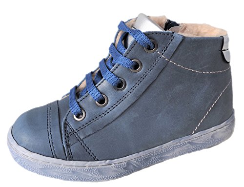  ennellemoo® Made in EU, Scarpe da barca bambini, blu (Blau), 30 EU