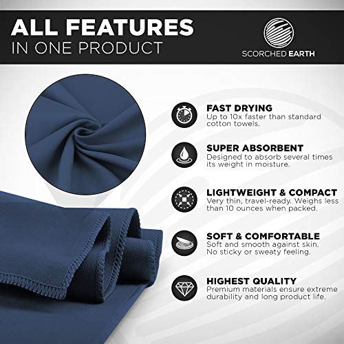 Microfiber-Travel-Sports-Towel-Set-Quick-Dry-Super-Absorbent-Compact-Lightweight-for-Camping-Backpacking-Hiking-Beach-Yoga-Swimming-Includes-2-Sizes-Carrying-Bag-Clip