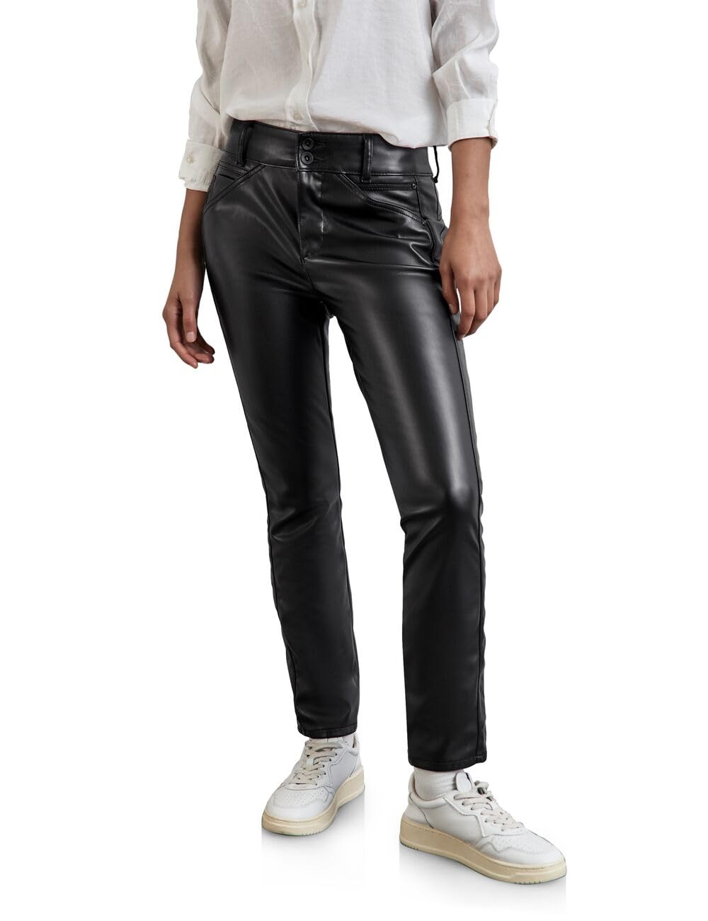 Street One Damen Beschichtete Hose