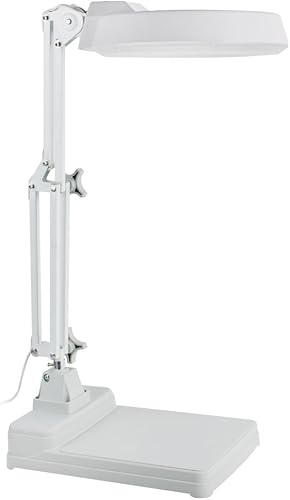 Miniatura 5 de Zorvo - Lámpara de escritorio con lupa LED para trabajos cerrados, 10 x lámpara de aumento con cristal grande de 5.0in de diámetro, lupa iluminada
