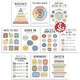 HAMIEW Poster Care Mental Health, Poster für psychische Gesundheit, Therapie-Bürodekoration, Muss für Beratungsbüro, Schulberater, PR bunt (bunt), 10 Stück