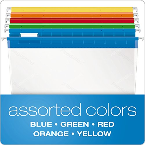 Pendaflex-55708-Poly-Hanging-File-Folders-15-Tab-Letter-Assorted-Colors-Box-of-25