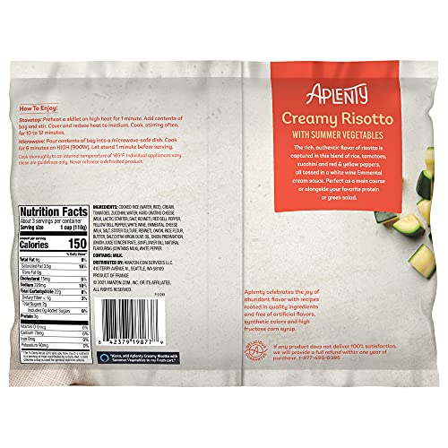 Amazon Brand - Aplenty, Creamy Risotto With Summer Vegetables, 12 Oz (Frozen) #TOP1