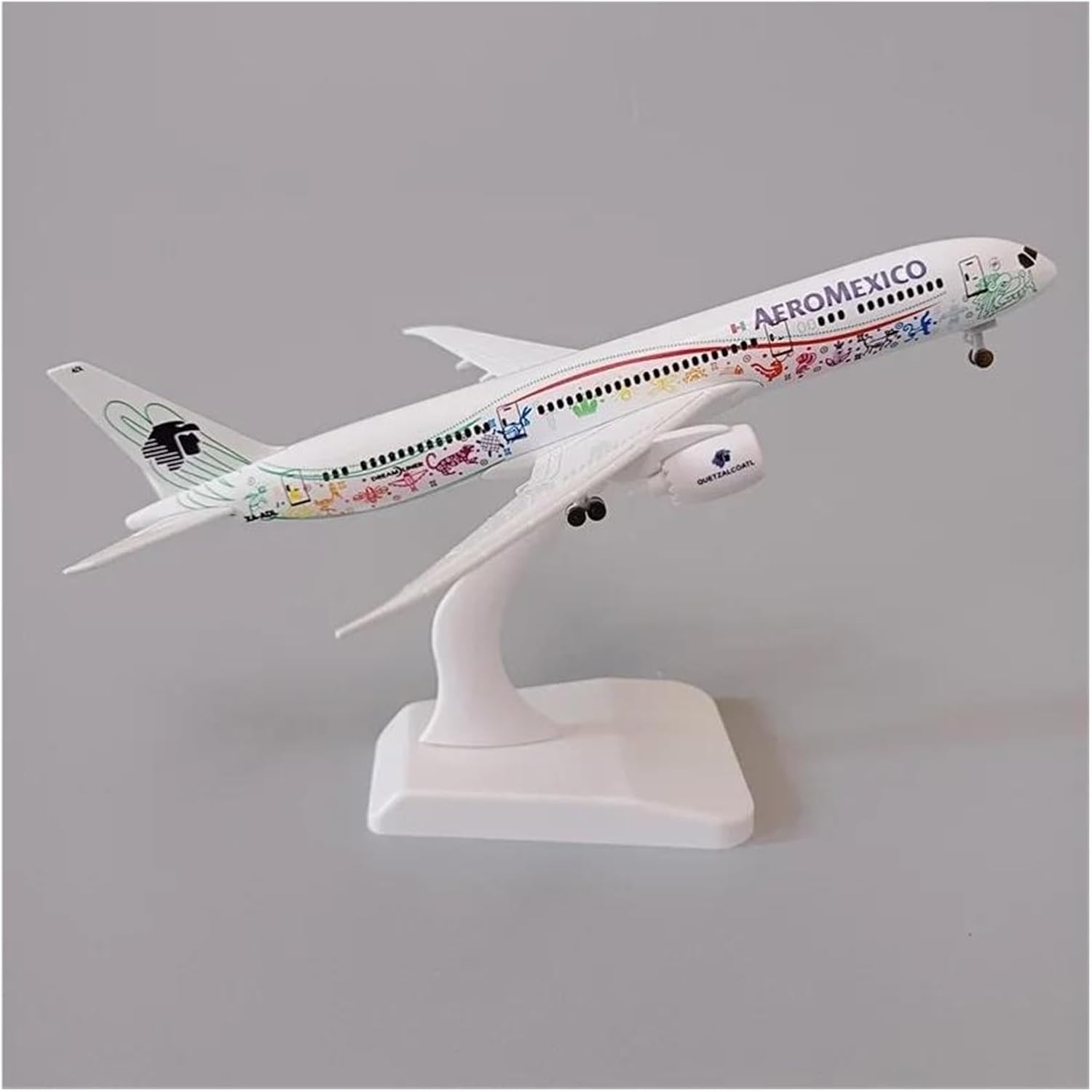 Decorated Airplane Models 19cm for Mexican Air AEROMEXICO Airlines Boeing 787 Die-cast Alloy Aircraft Model