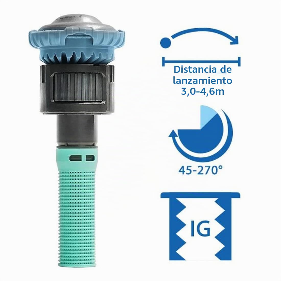 Pack 5 - Boquilla giratoria ajustable RainBird R-VAN 14 - Rain Bird toberas 45º - 270º- Círculo completo – alcance 2,4 a 4,6m - Toberas para difusores / aspersor rain bird