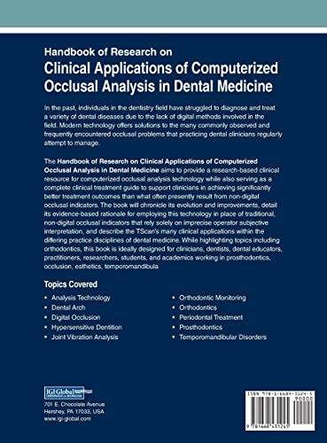 Handbook of Research on Clinical Applications of Computerized Occlusal Analysis in Dental Medicine,