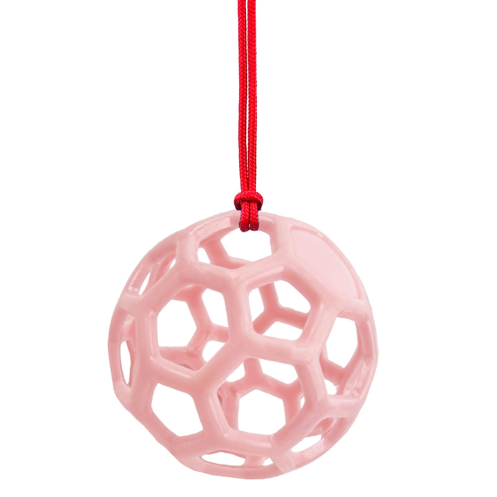 BT Bear Pet Hay Feeder Ball,Horse Treat Ball Hanging Interactive Feeder Toy for Rabbits Goat Pony,Pink - Image 2
