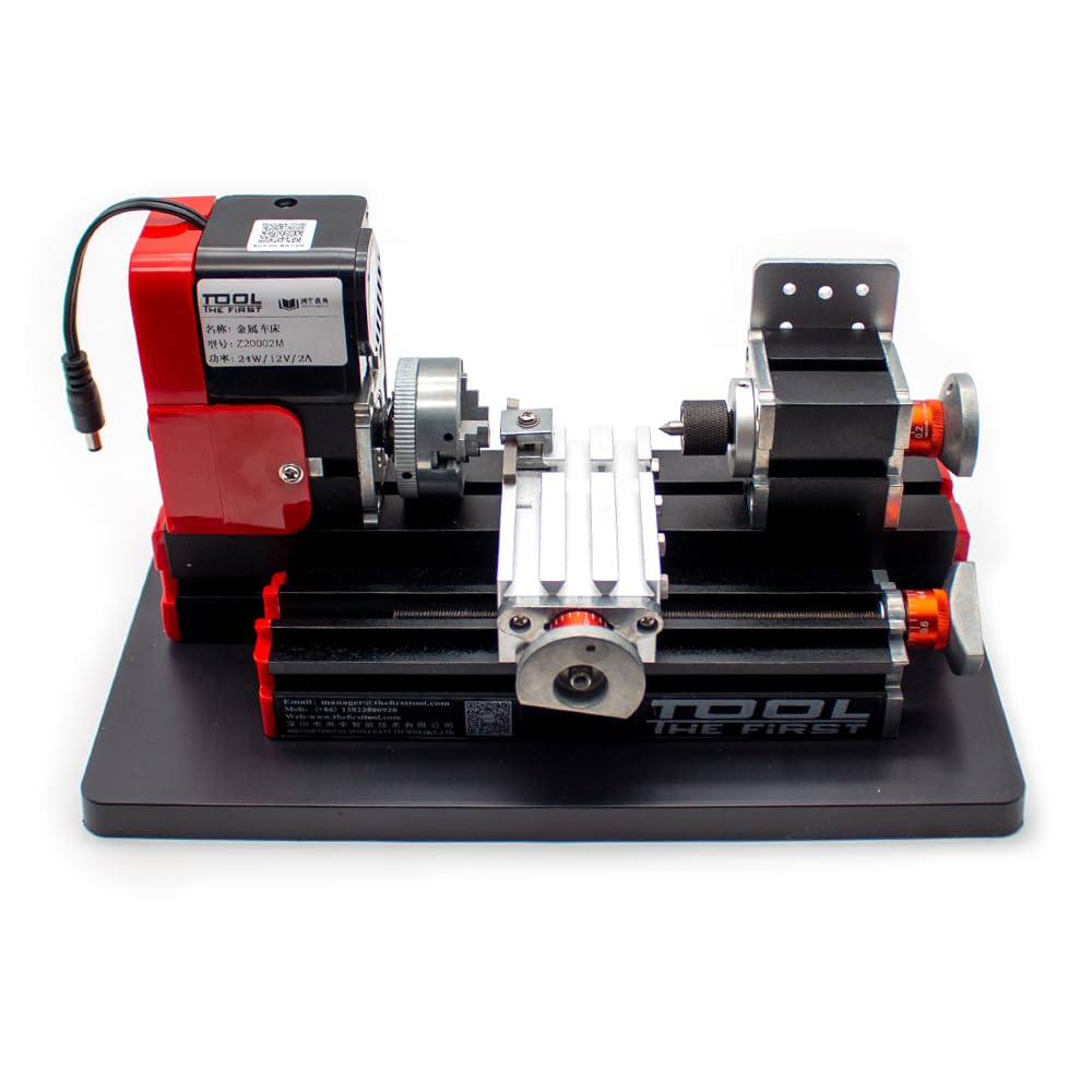 Mini Torno Miniatura Metal Multipropósito Máquina Torno Aplicaciones: Madera, Plásticos, Metales Blandos 20000rev/min
