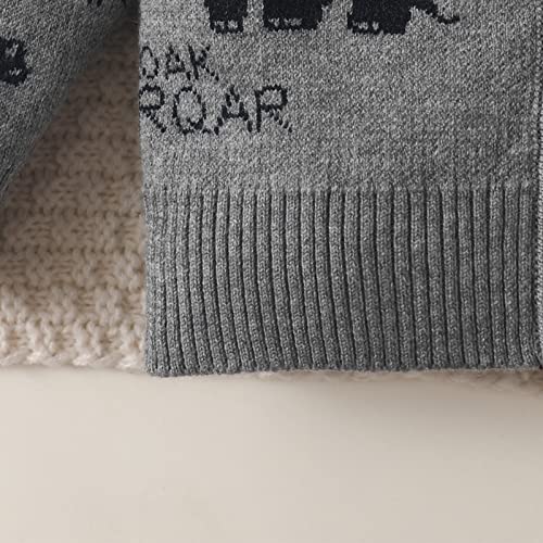 Children Knitted Blouse Toddler Boys Sweater Kids Casual Dinosaur Button Up V Neck Knitted Cardigan Jacket4
