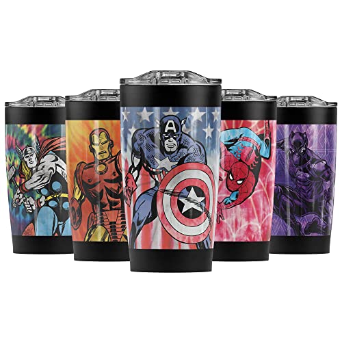 Marvel Captain America Tie Dye Stainless Steel Tumbler 20 oz Coffee Travel Mug/Cup, Vacuum Insulated & Double Wall with Leakproof Sliding Lid | Great for Hot Drinks and Cold Beverages Marvel Captain America Tie Dye Stainless Steel Tumbler 20 oz Coffee Travel Mug/Cup, Vacuum Insulated & Double Wall with Leakproof Sliding Lid | Great for Hot Drinks and Cold Beverages