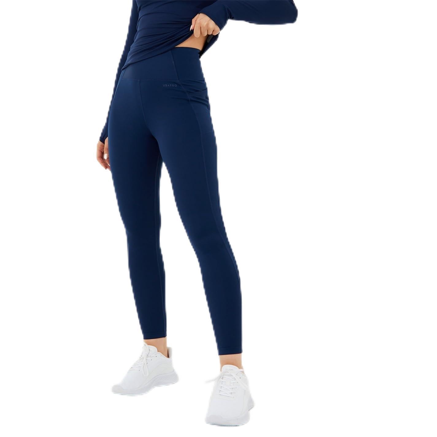 USA Pro Womens Core High Rise Leggings Navy XL