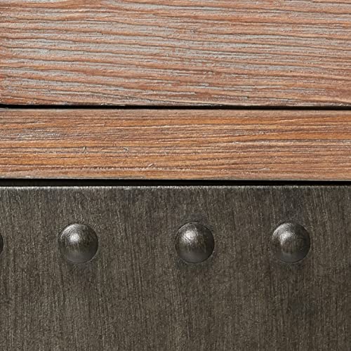 Acme Gorden Desk - 92325 - Weathered Oak & Antique Silver #TOP4