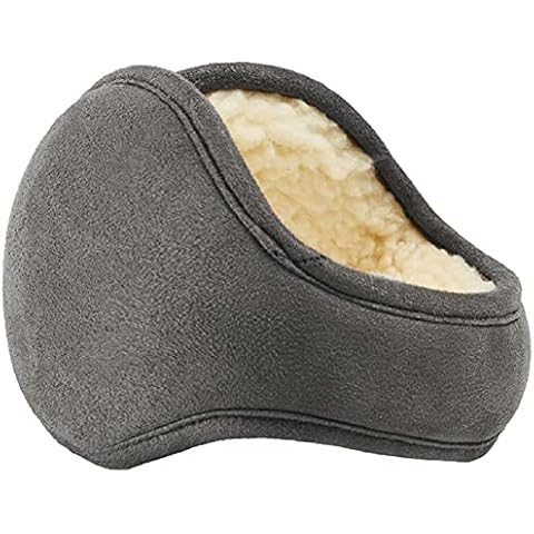 Caistre Winter Warm Outdoor Earmuffs, Foldable Ear Warmers Knit Furry Fleece Ear Muffs for Women Men Cover