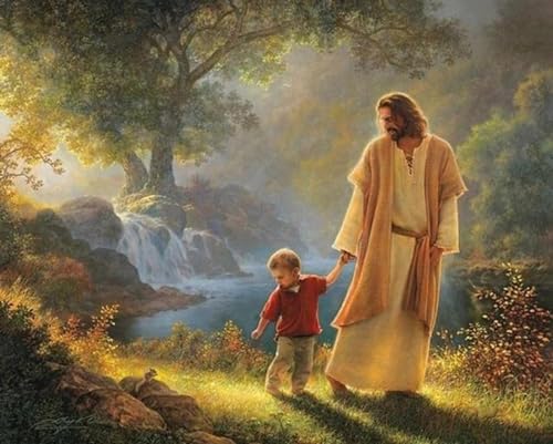 Affiche vintage chrétienne de Jésus le Berger, toile Christ Baibexing 50x70cm