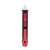 Voltage Tester, Test Pencil 802 Test Pencil Electric Voltage Detector Tester Pen 48-1000V/12-1000V Non- AC Electricity Detect Pen with LED Flashlight (Black)