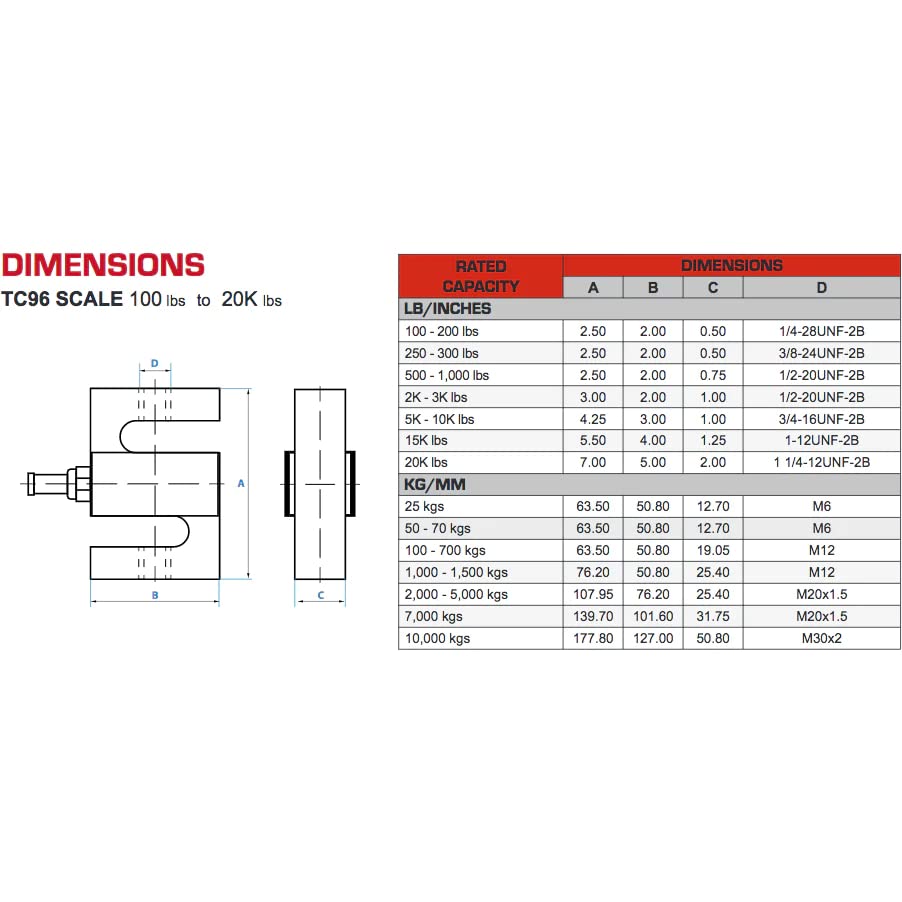 Miniatura 3 de SellEton SL-926 - Báscula colgante  báscula de grúa (tipo S) (20,000 libras x 2 libras)