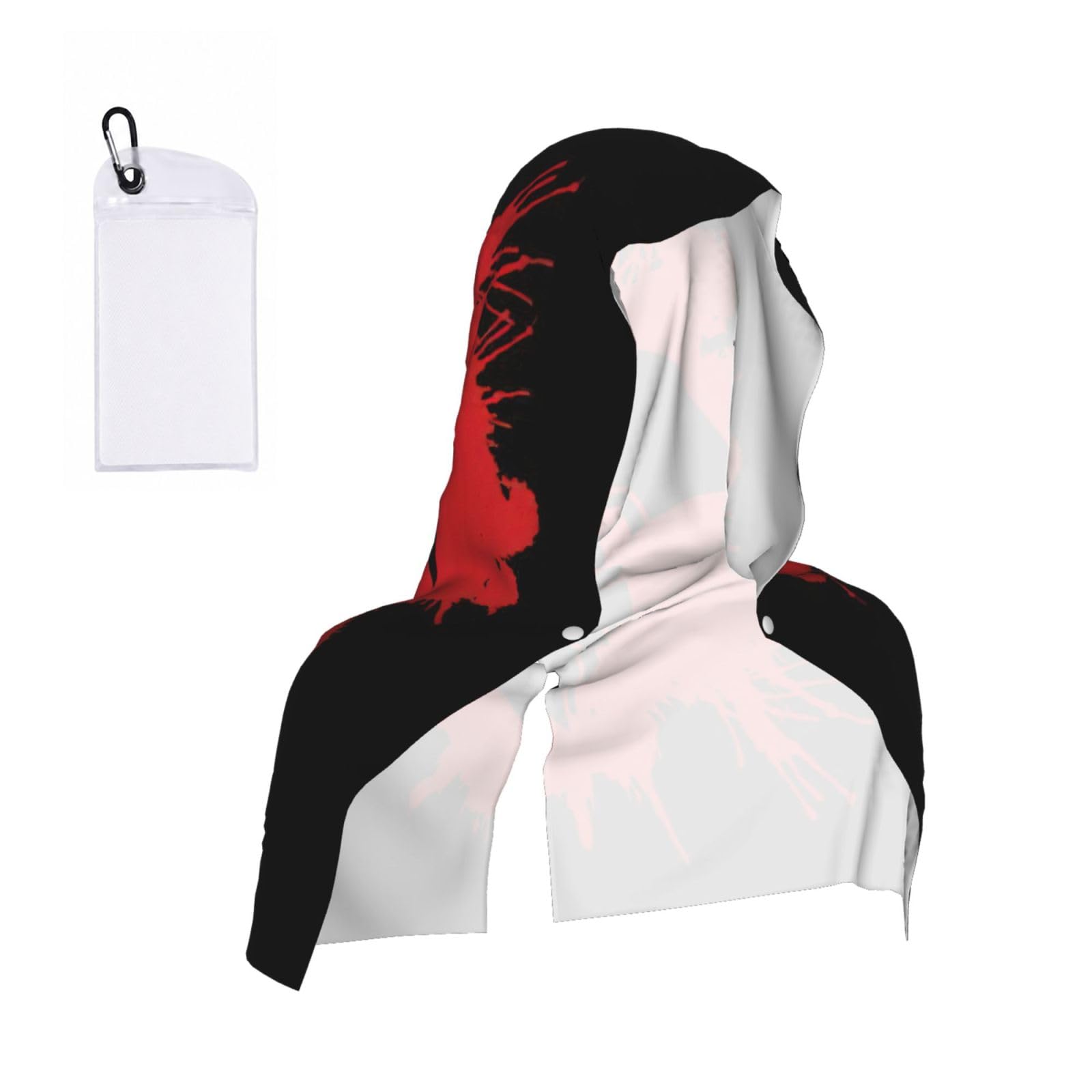 DUWAA Spartan Warrior Helmet Print Cooling Hooded Sports Towel, 30×60cm Quick Drying Summer Cool Head Wrap For Neck And Face