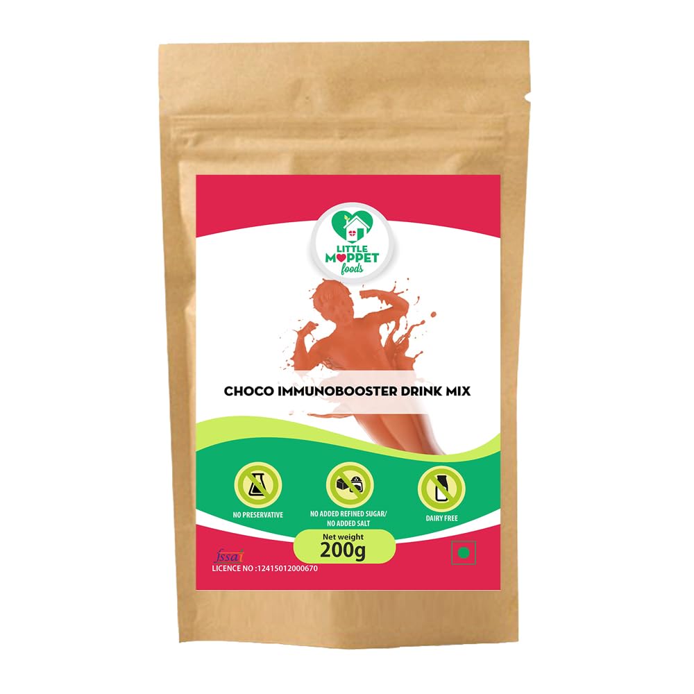 Little Moppet Foods – Choco Immunobooster Drink Mix – 200g| No Additives and Preservatives | Free from Added Salt and Sugar | Mixture of Cereals, Seeds, Nuts with Cocoa.-image-26