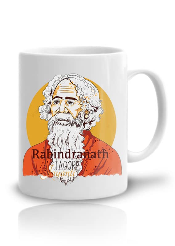 Ektaatraders rabindra Nath tagore Photo/rabindra Nath tagor Mug Gift Farewell/rabindra Nath tagor Mug Gift for Father/rabindranath tagore Gift