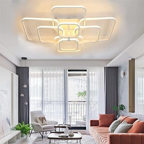 Plafonnier LED dimmable et design avec télécommande pour varier la luminosité