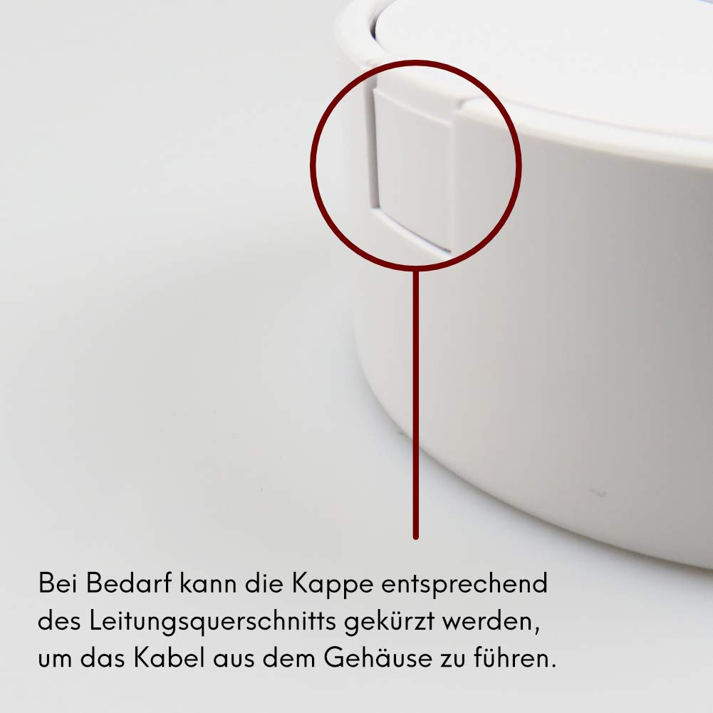 kalb Material für Möbel LED Bettleuchte 'Tulipano II' 4.5W Leseleuchte USB Bettlampe Aufladestation, Farbe:Weiß
