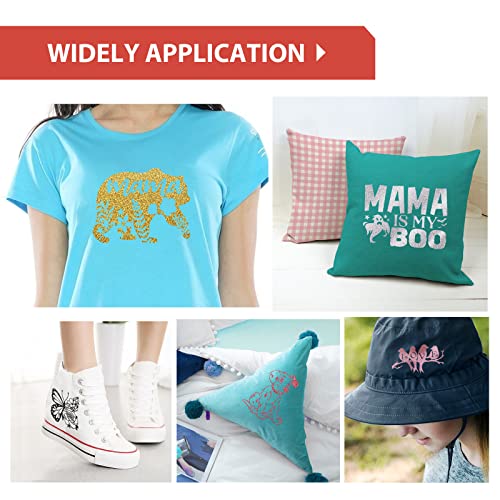 Image of HTVRONT Red Glitter Heat Transfer Vinyl - 12 inch x 10ft Red Glitter Iron on Vinyl for Shirts, Glitter HTV Vinyl Rolls for Heat Vinyl Design