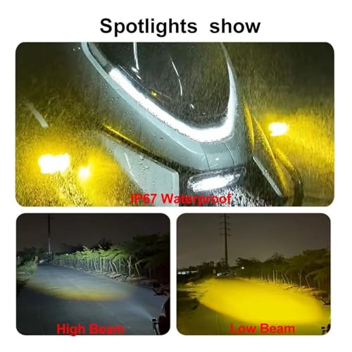 Foco de motocicleta antiniebla para rutas nocturnas y viajes de aventura 5