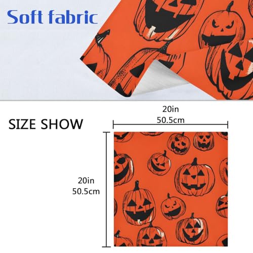 Servilletas de Tela Halloween Calabaza Multicolor Pack 6 miniatura 6