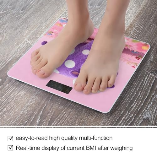 Báscula digital de baño precisa y estable color Cow Purple miniatura 5
