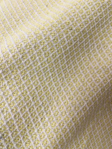 Image of HAKAM Mint Green Jacquard Pure Cotton Throw for 3 Seater Sofa with Tassels | 182x248 cm | Vintage Throw for Sofa, Bed, Chair & Travel - Ideal for All Season | Pack of 1 - VR (Yellow, 127X203 cm)