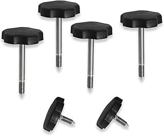 WnSEu MSCRP 6Pcs Soft Top Window Frame Knob Door Surround Knobs Kits with Pin for 2007 to 2018 Jeep Wrangler JK 4-Door (2 short and 4 long)