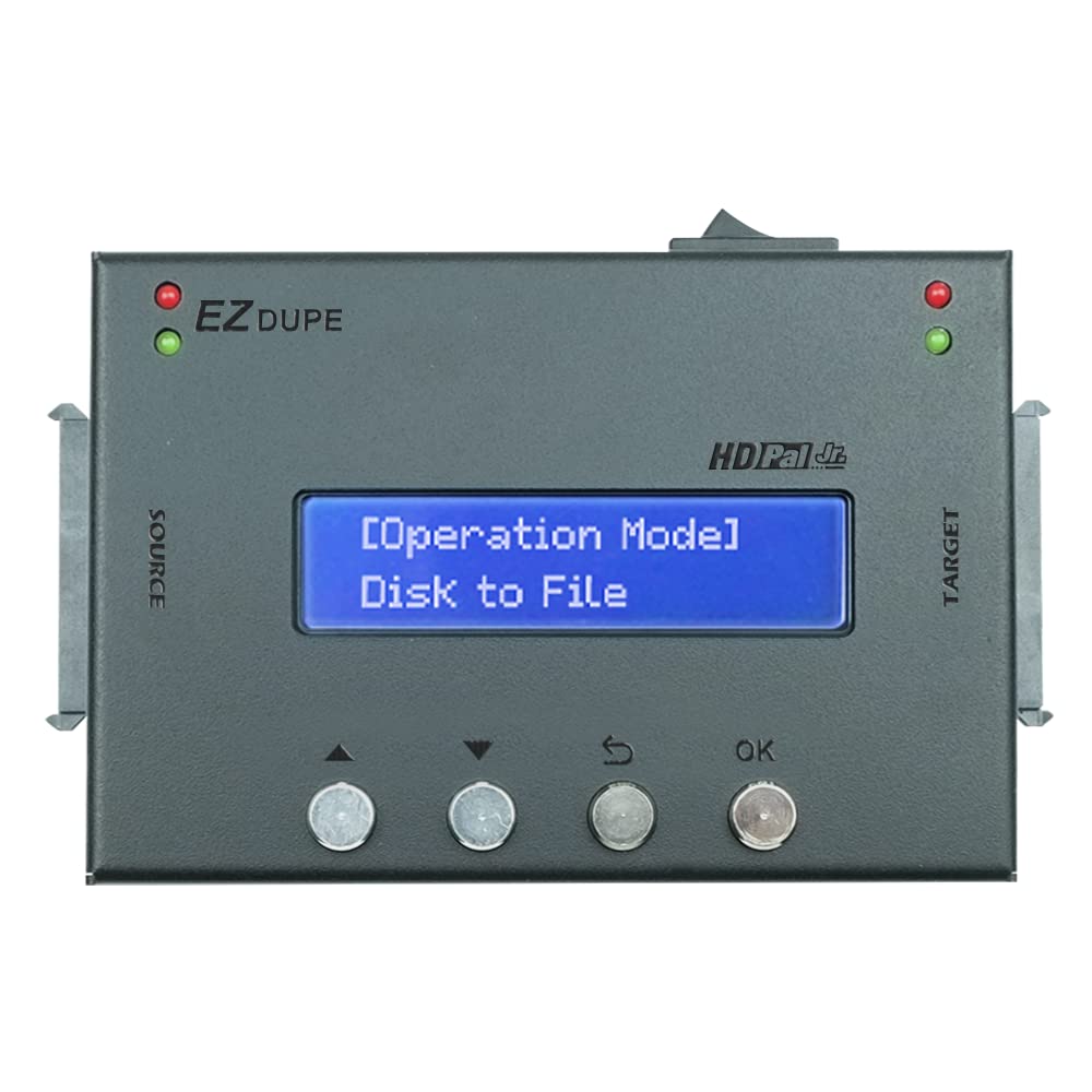EZ DUPE 1:1 Duplicador de Disco Duro (HDD SSD) – Clonador de Copia de Seguridad de Imágenes y Eliminador de Datos (HD PAL Jr.)