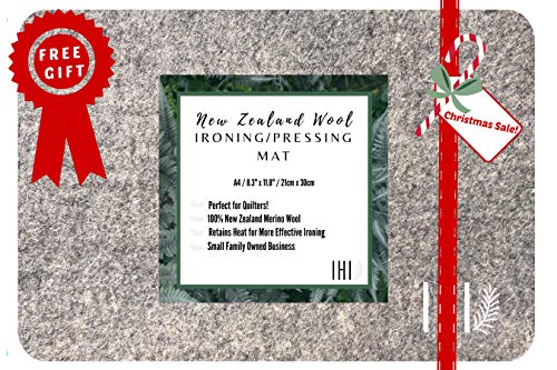 Professional New Zealand Merino Wool Ironing Mat for Quilters 8.3" x 11.8" Perfect