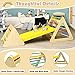 Costzon Climbing Toy for Toddlers, 3 Piece Montessori Wooden Triangle Climber w/2 Triangle Ladders & Double-sided Ramp for Sliding & Climbing, Kids Boys Girls Indoor Gym Playset Gift for Home, Daycare