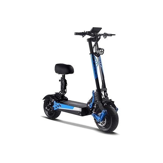 MotoTec Switchblade 60v 4000w Lithium Electric Scooter Blue