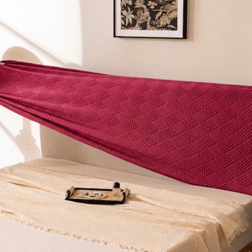 Image of HOMETHREADS Stretchable Lycra /Velvet Headboard Cover | Soft, Dust-Proof & Wrinkle-Resistant Bed Back Protector | Fits Leather, Wooden & Fabric Bedsides |for 5ft to 5.5ft Beds | (Maroon, 150x65cm)